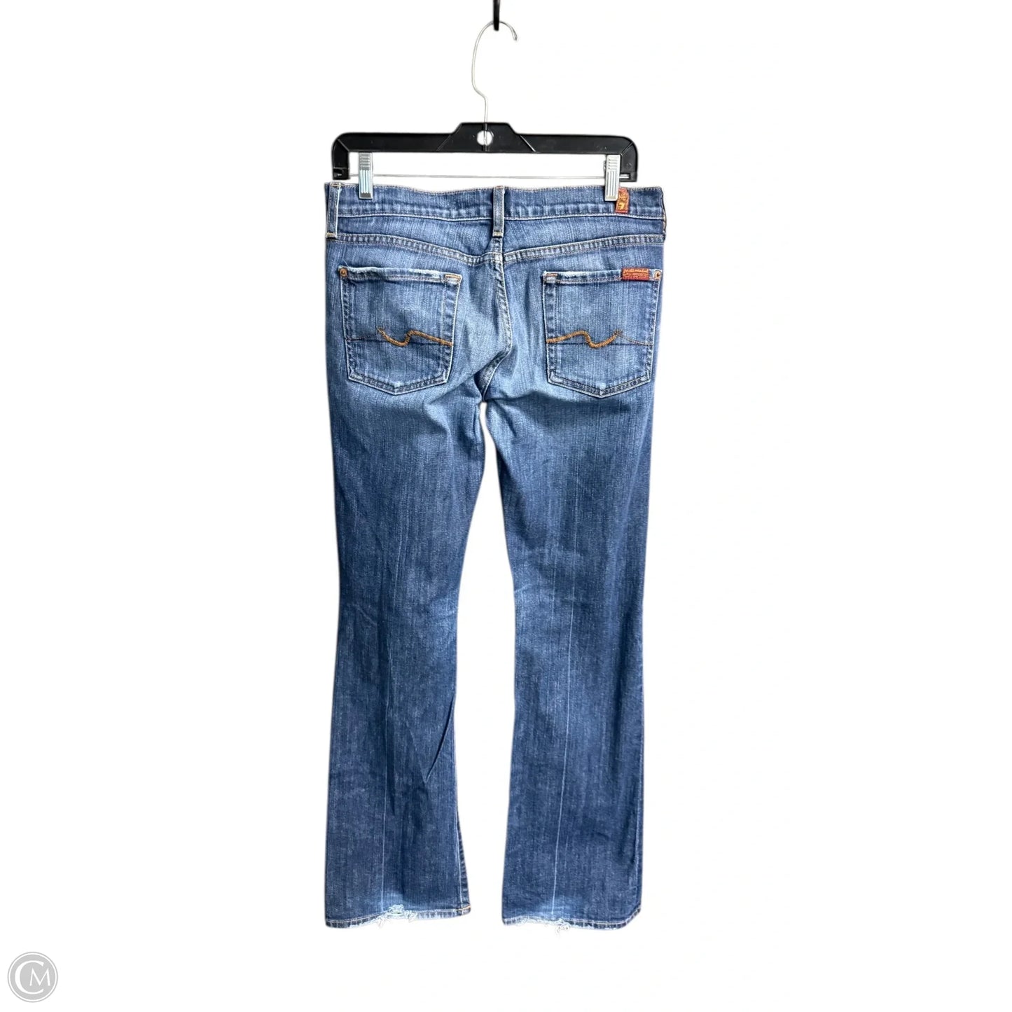 Jeans Boot Cut By 7 For All Mankind In Blue Denim, Size: 6