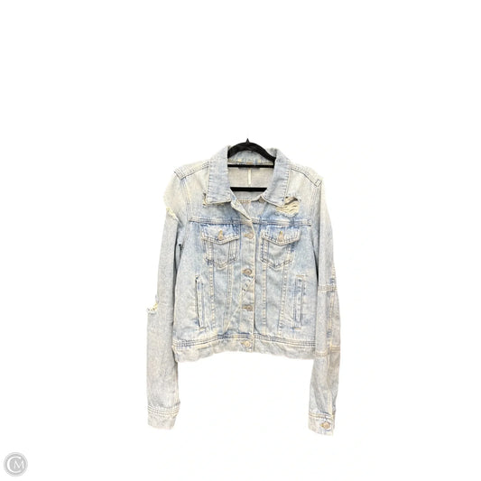 Jacket Denim By Free People In Blue Denim, Size: S