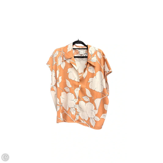 Blouse Short Sleeve By Rachel Zoe In Floral Print, Size: Xl