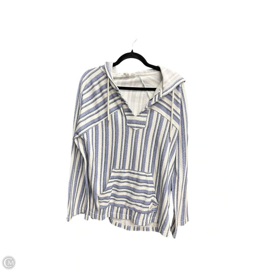 Sweatshirt Hoodie By Roxy In Striped Pattern, Size: L