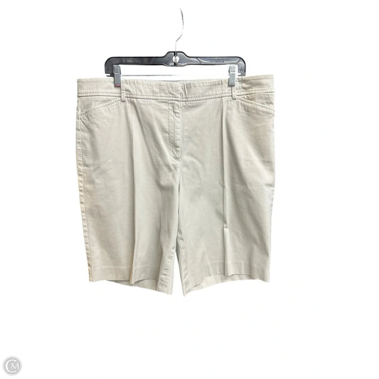 Shorts By Talbots In Cream, Size: 18