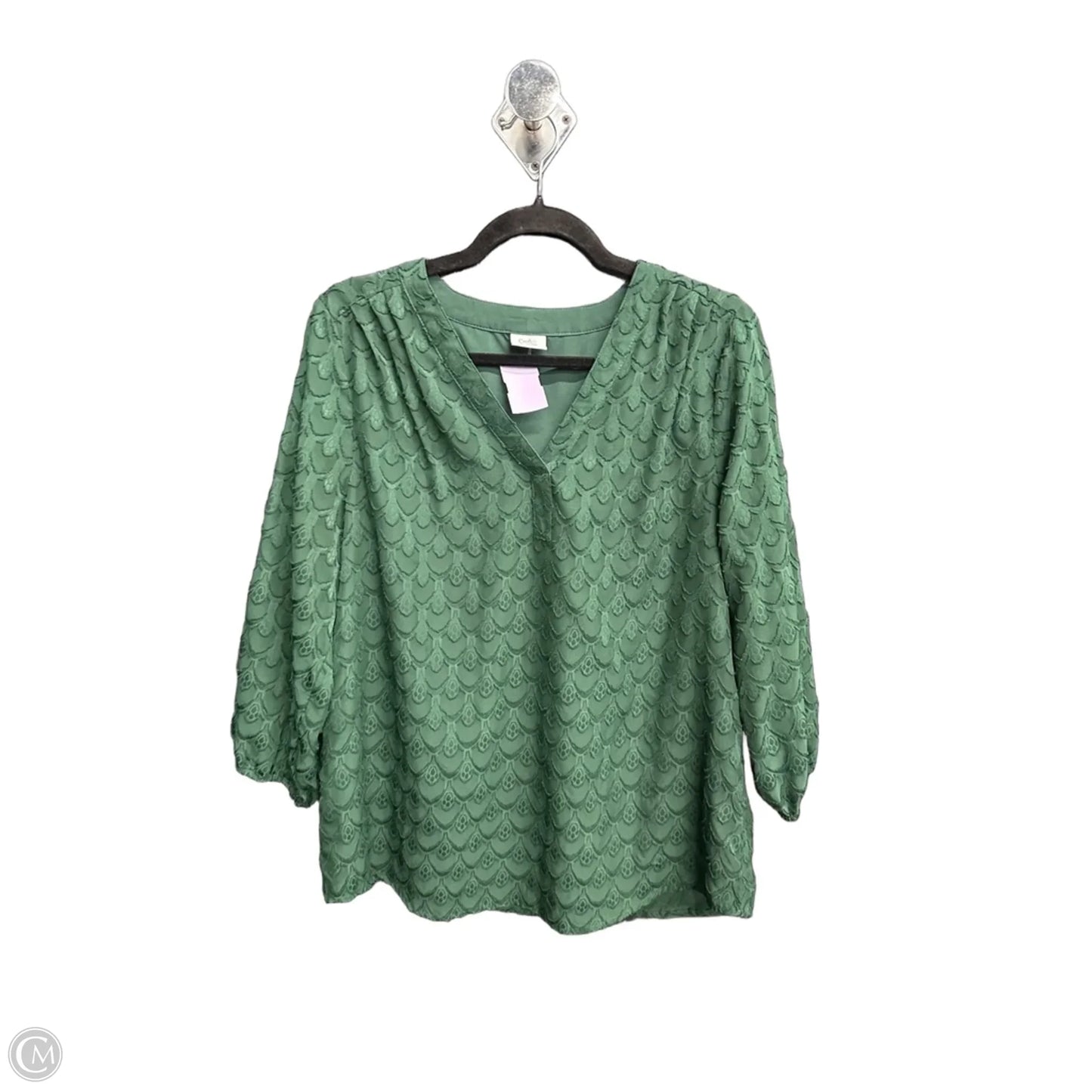 Top Short Sleeve By Croft And Barrow In Green, Size: M