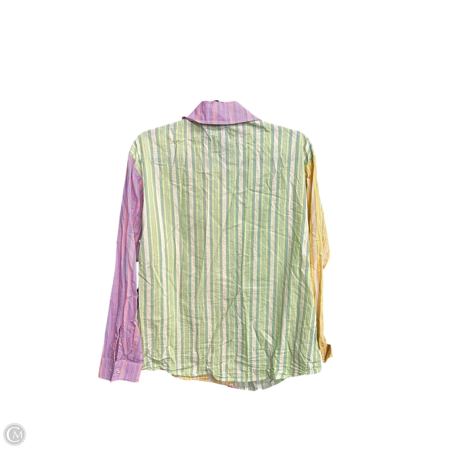 Blouse Long Sleeve By Wild Fable In Striped Pattern, Size: Xxs