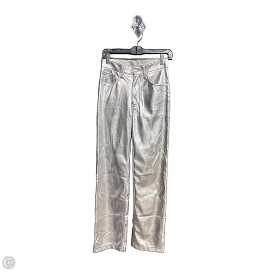 Jeans Wide Leg By Abercrombie And Fitch In Silver, Size: 0