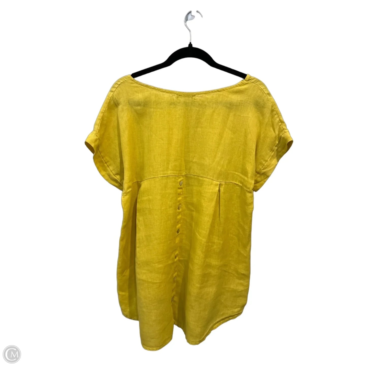 Top Short Sleeve By Terzo Millennio In Yellow, Size: S