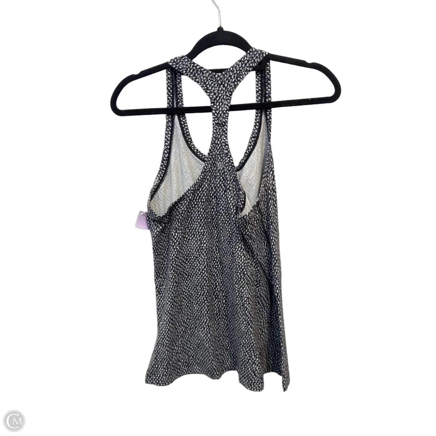 Athletic Tank Top By Lululemon In Black & White, Size: M