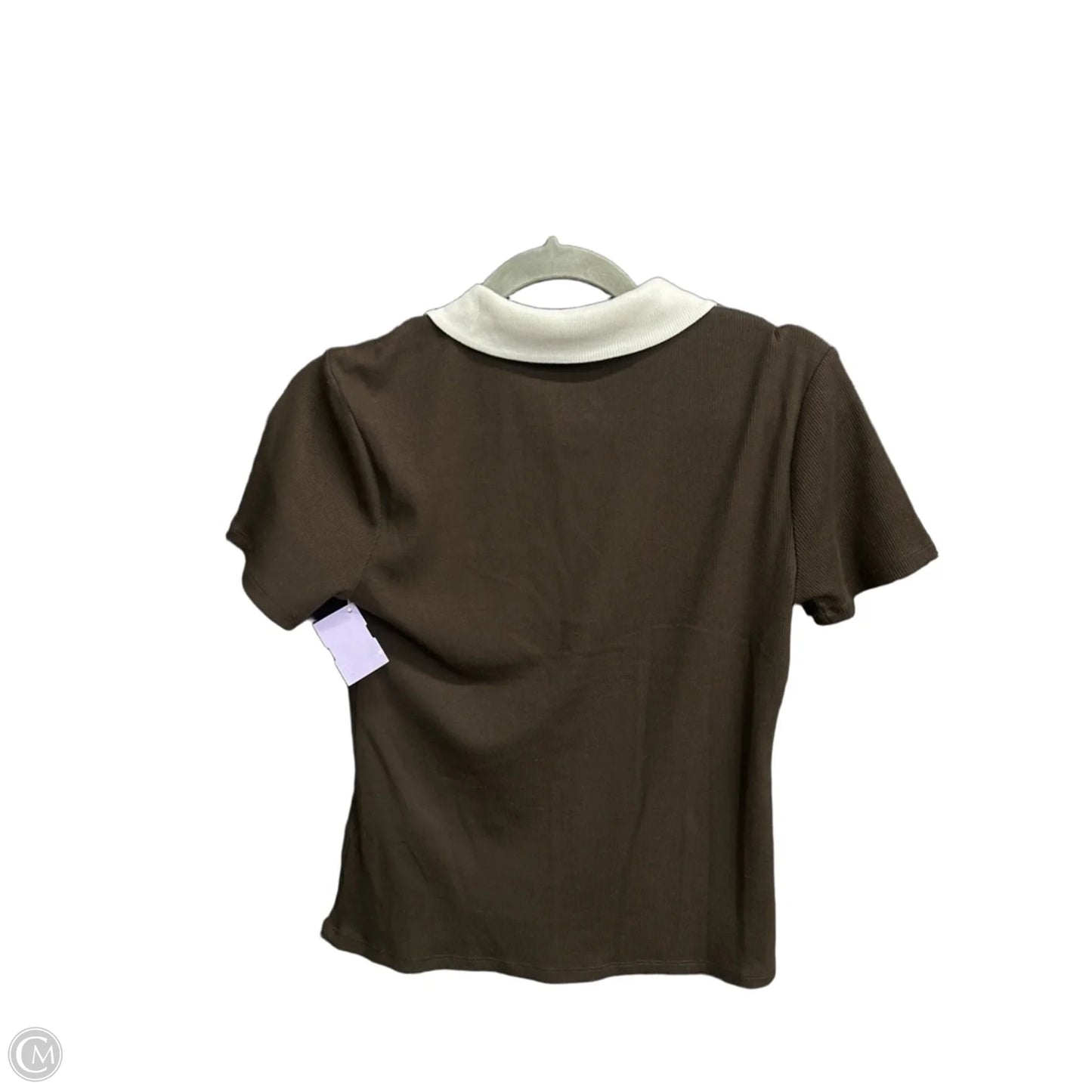 Top Short Sleeve By Philosophy In Brown, Size: S
