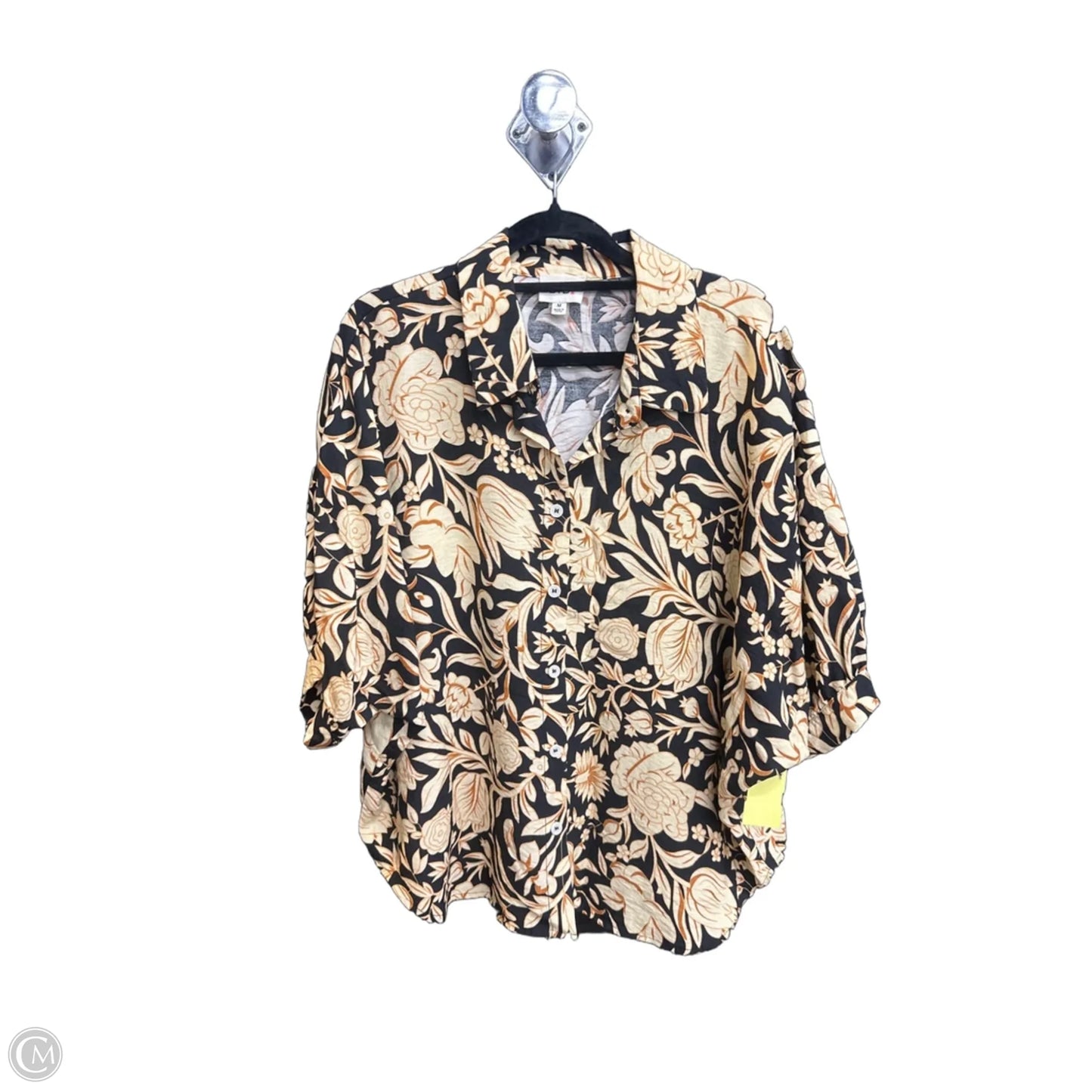 Blouse Short Sleeve By Bibi In Floral Print, Size: M