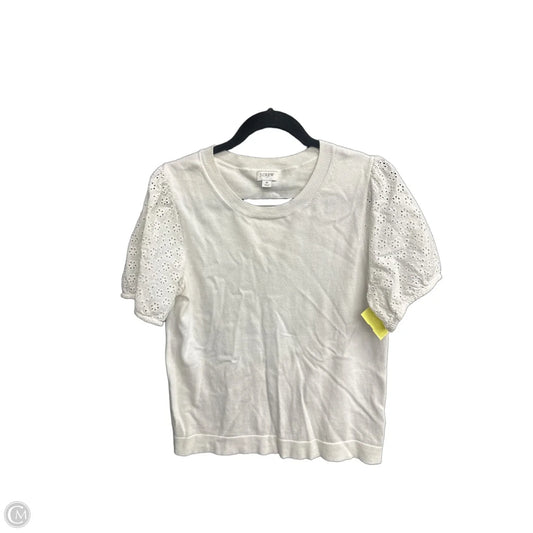 Top Short Sleeve By J. Crew In White, Size: M