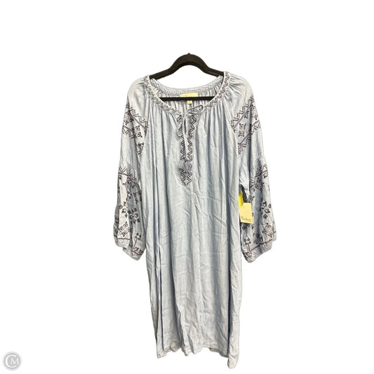Dress Casual Midi By Nurture In Blue Denim, Size: 3x