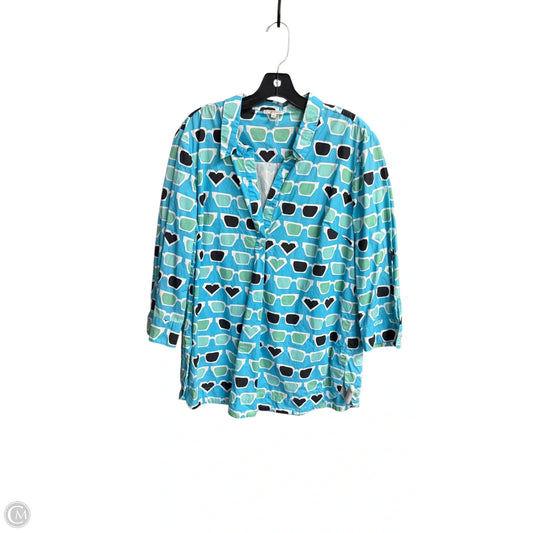 Top Long Sleeve By Tyler Boe In Blue, Size: Xl