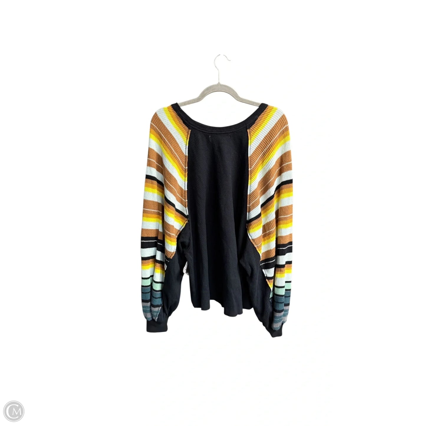 Top Long Sleeve By We The Free In Black & Yellow, Size: M