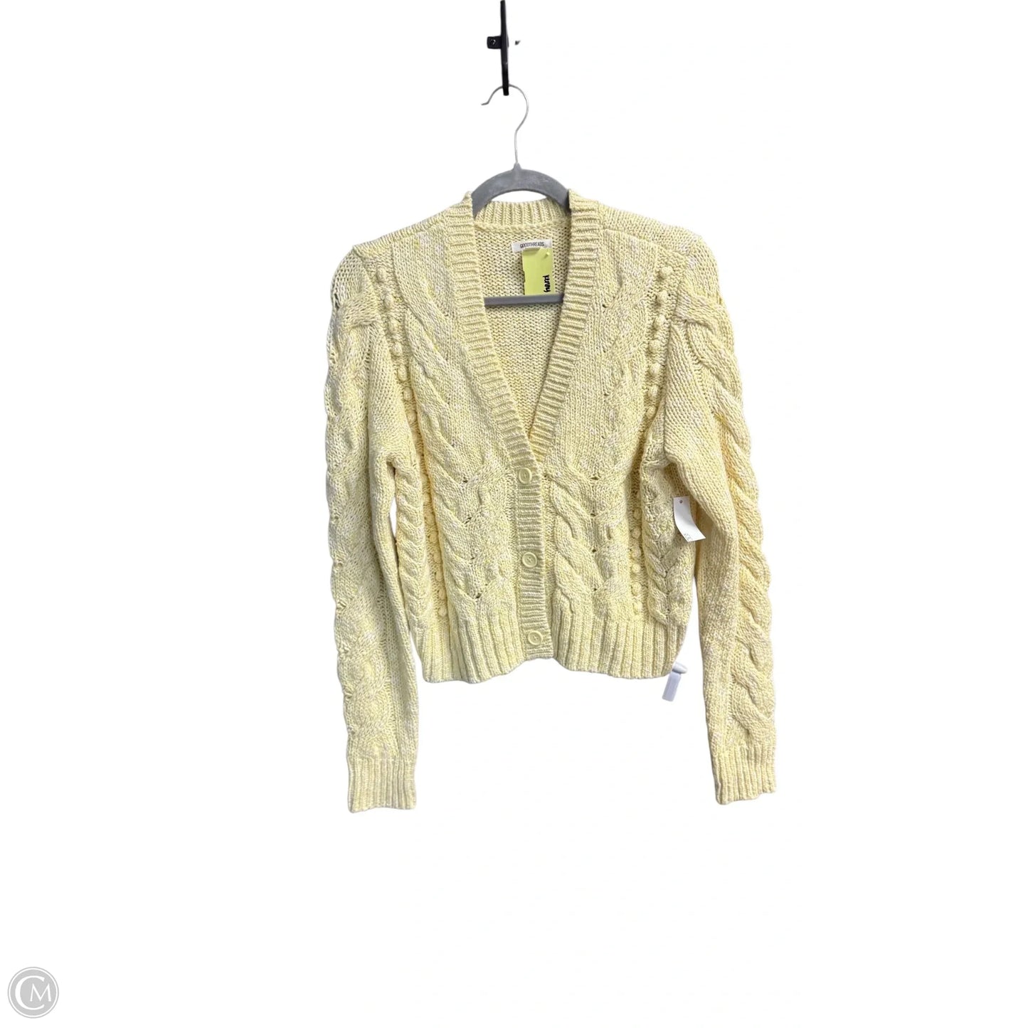 Sweater Cardigan By Clothes Mentor In Yellow, Size: S