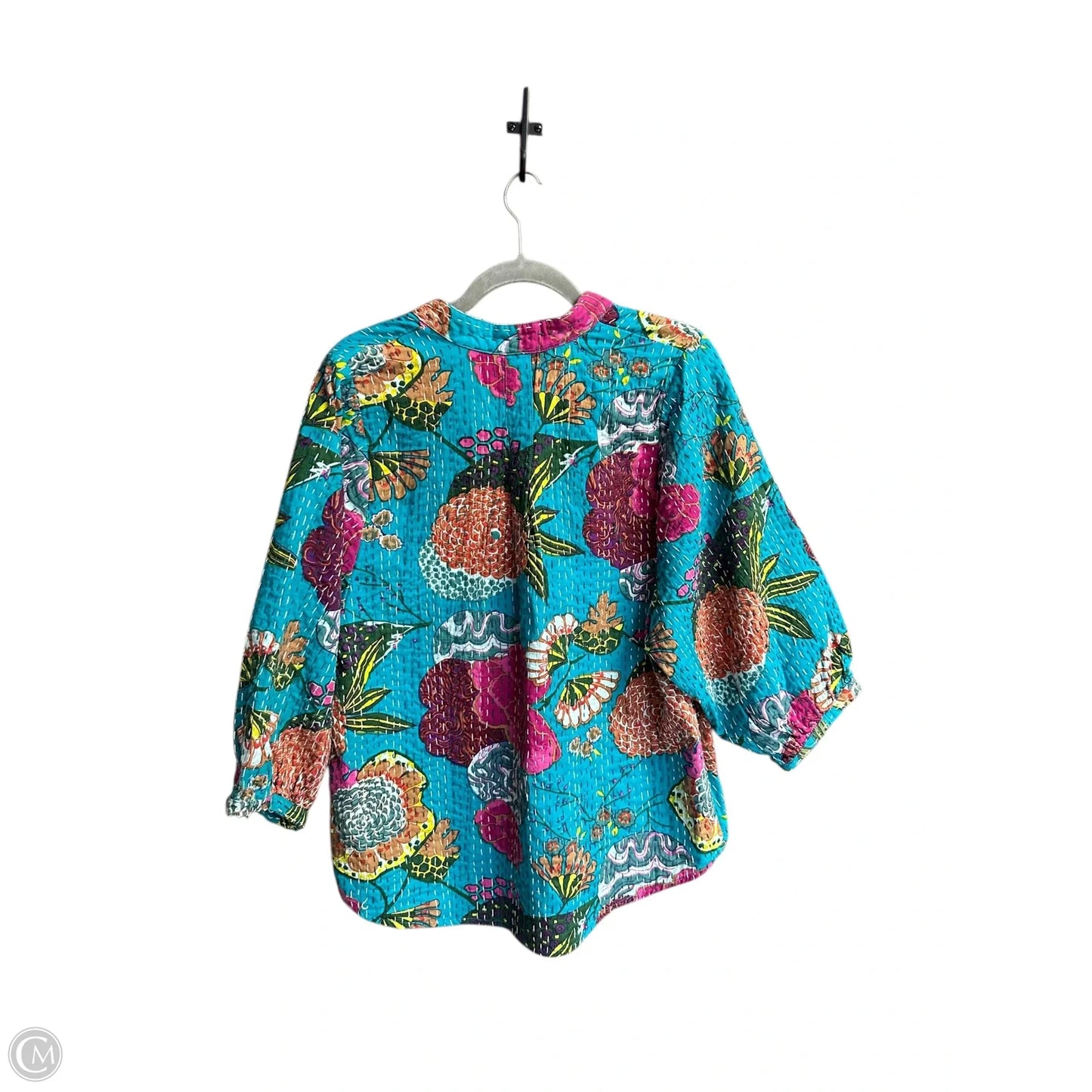 Top 3/4 Sleeve By Ivy Jane In Floral Print, Size: M