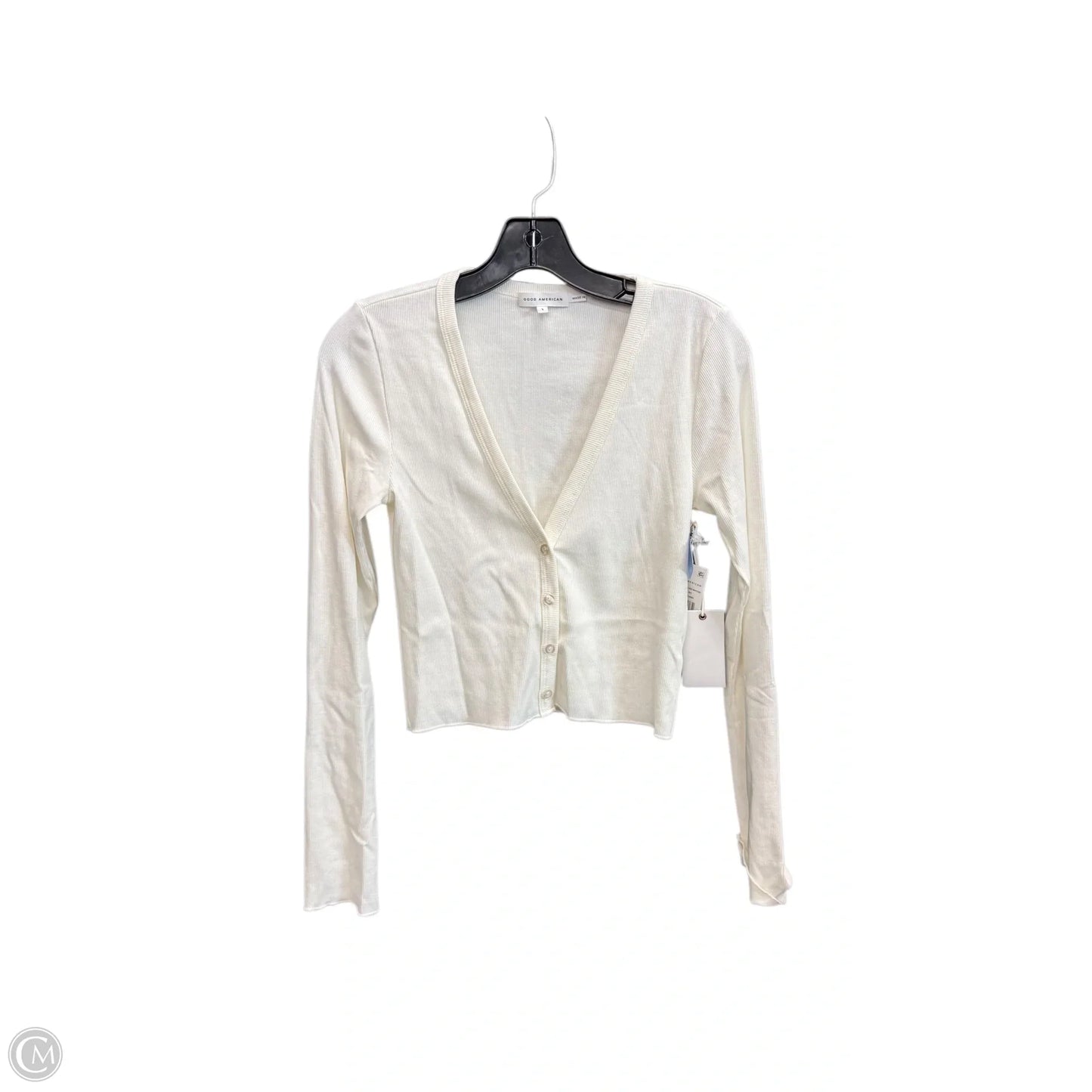 Top Long Sleeve By Good American In White, Size: S