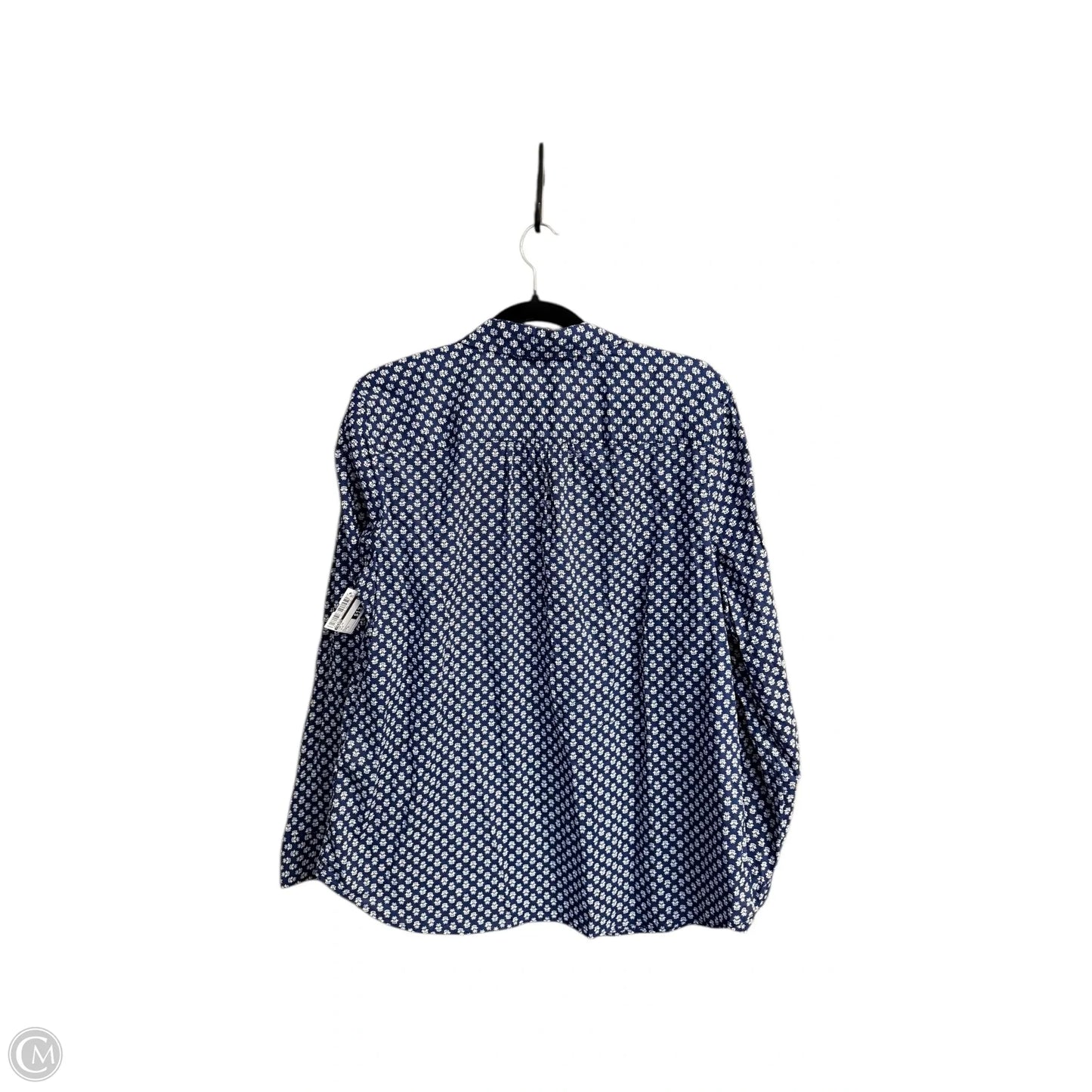 Top Long Sleeve By Talbots In Blue, Size: L