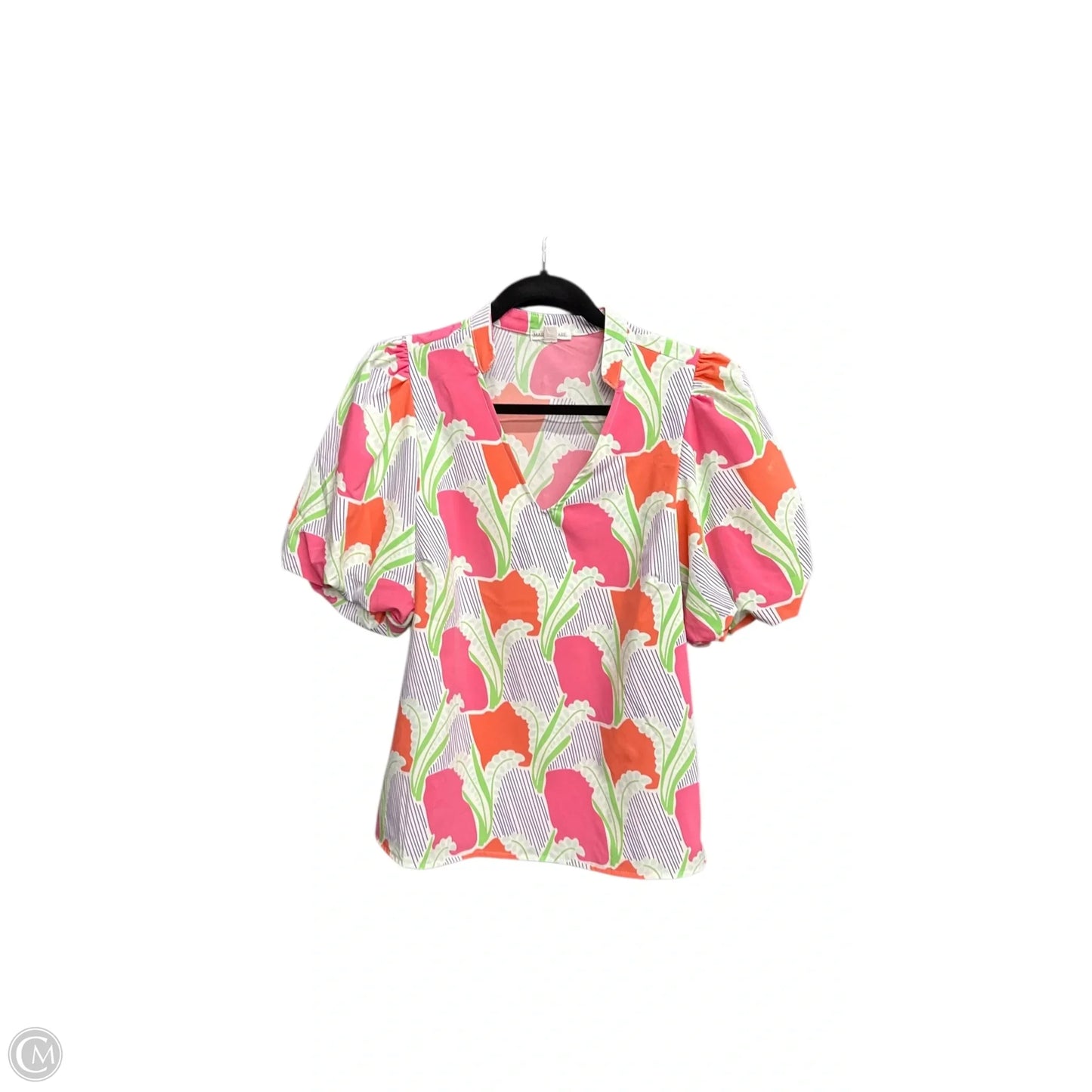 Top Short Sleeve By Mary Square In Multi-colored, Size: Xs