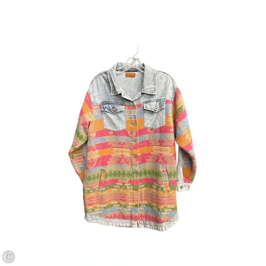 Top Long Sleeve By Umgee In Blue Denim, Size: M