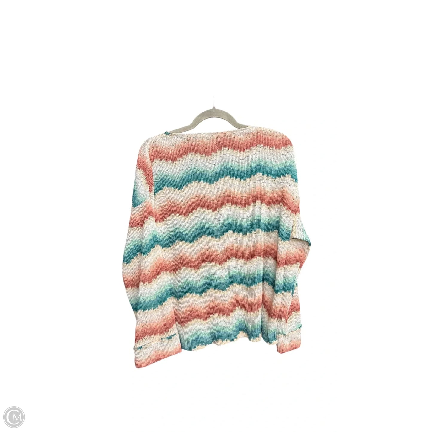 Top Long Sleeve By Mumu In Chevron Pattern, Size: S