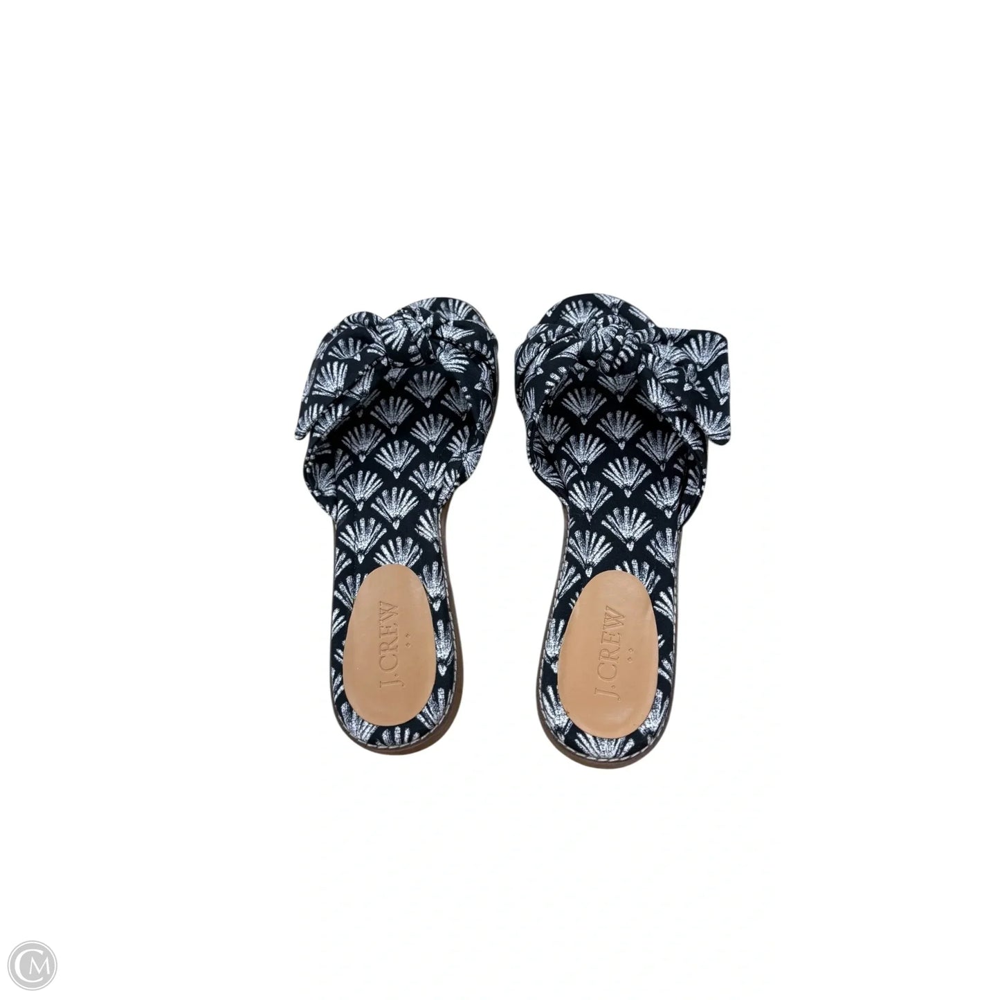 Sandals Flats By J. Crew In Black & White, Size: 8