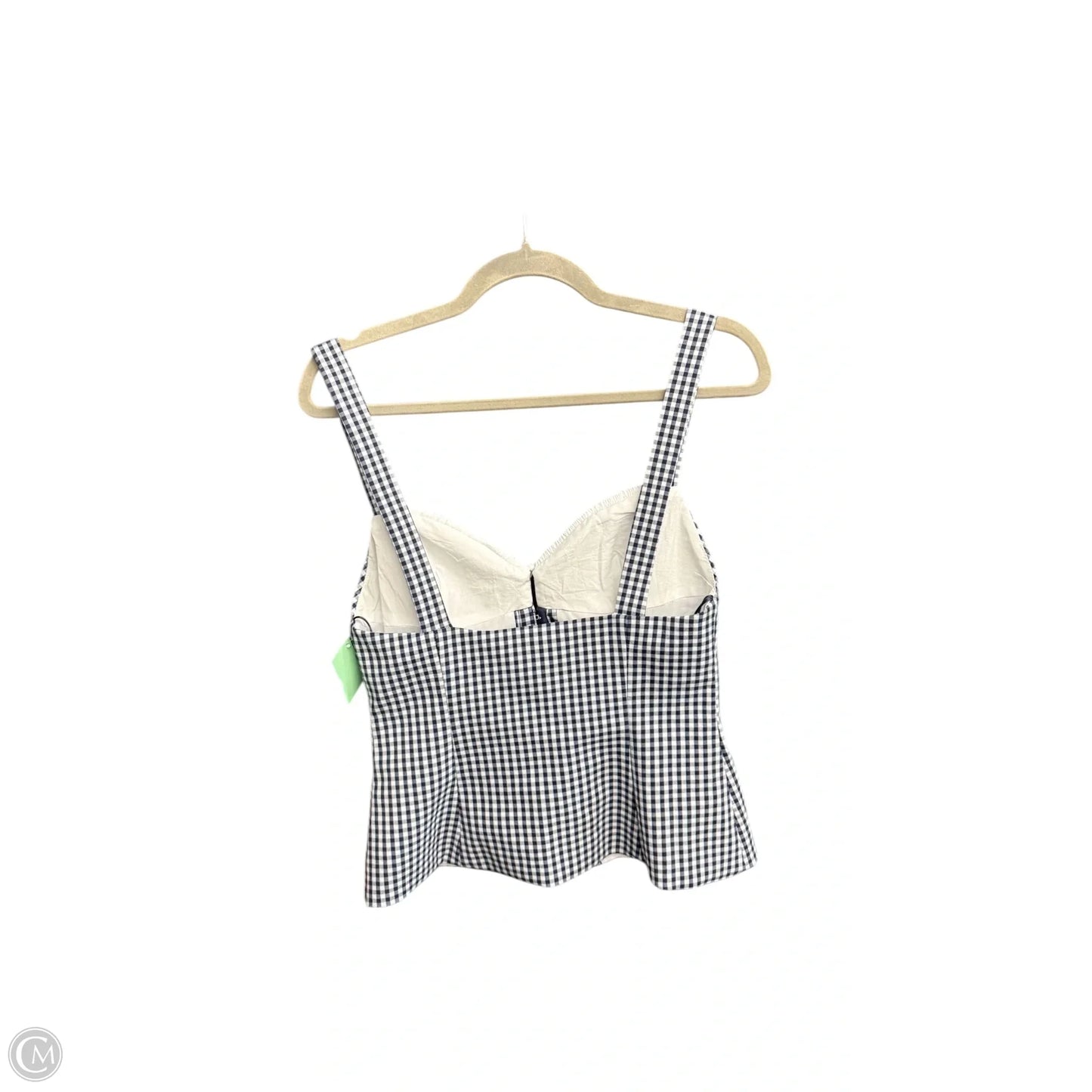Top Sleeveless By Zara In Checkered Pattern, Size: M