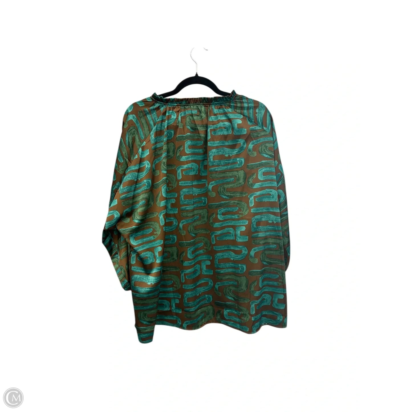Top 3/4 Sleeve By Entro In Brown & Green, Size: M