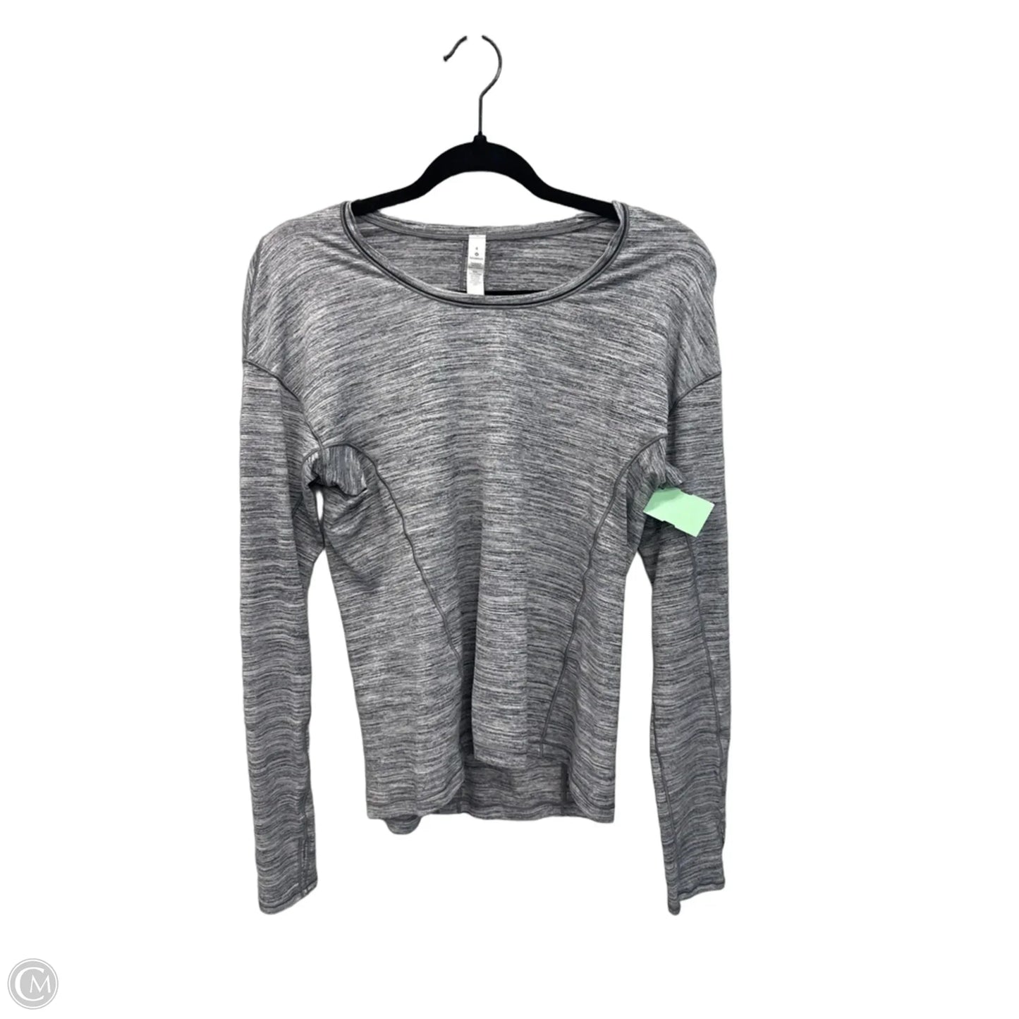 Athletic Top Long Sleeve Collar By Lululemon In Grey, Size: S