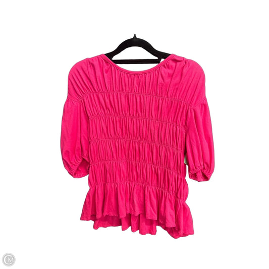 Top Short Sleeve By Another Love In Pink, Size: S