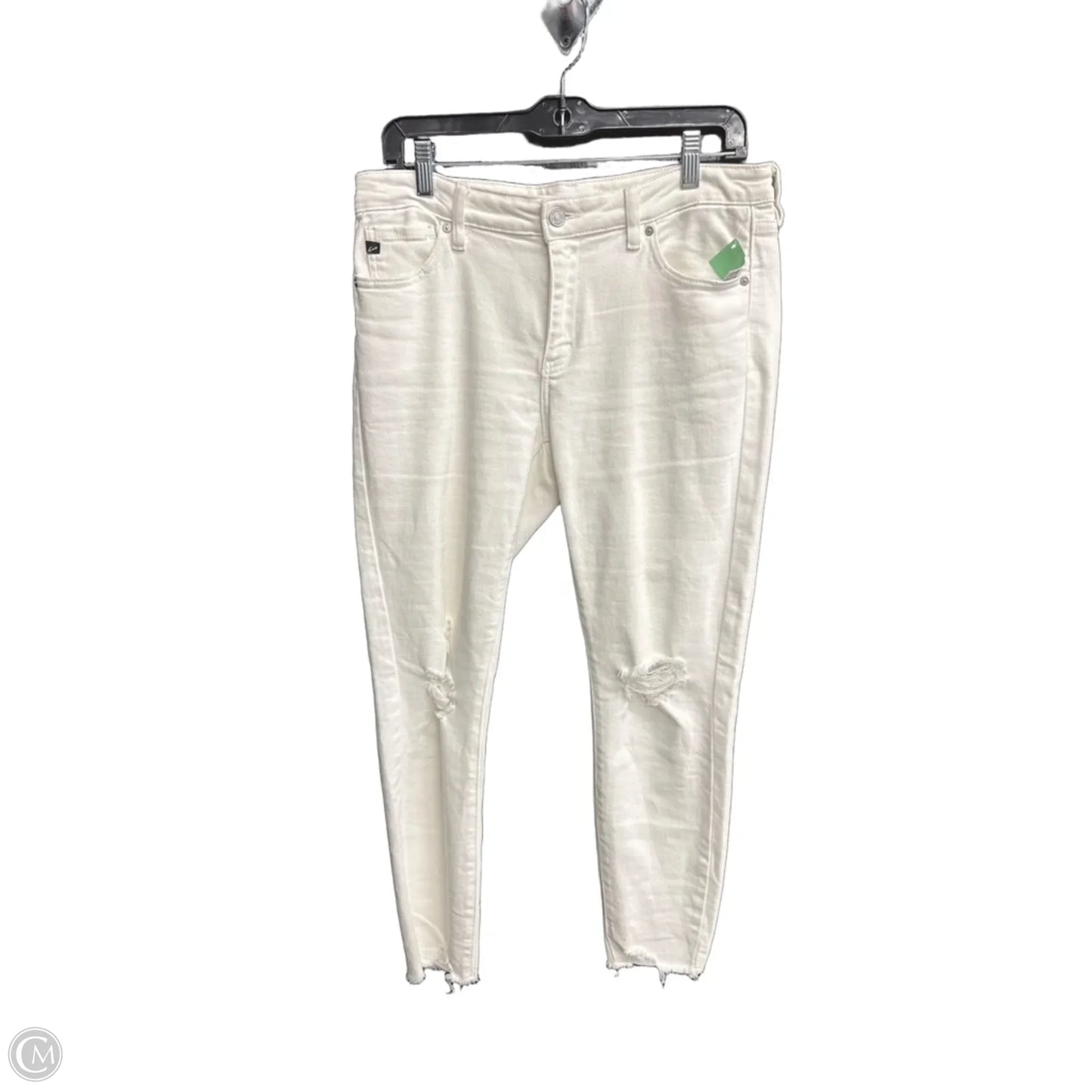 Jeans Skinny By Kancan In White Denim, Size: 10