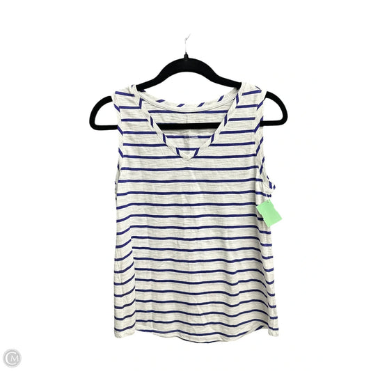 Top Sleeveless By Chicos In Blue & White, Size: S