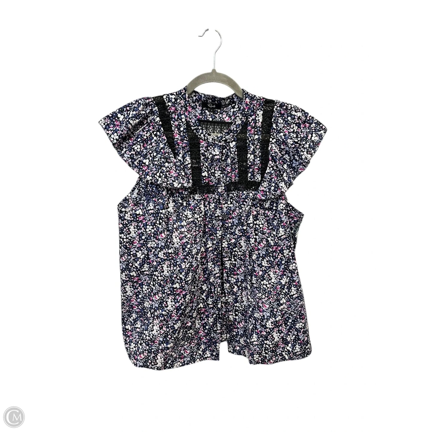 Top Short Sleeve By Rails In Floral Print, Size: L