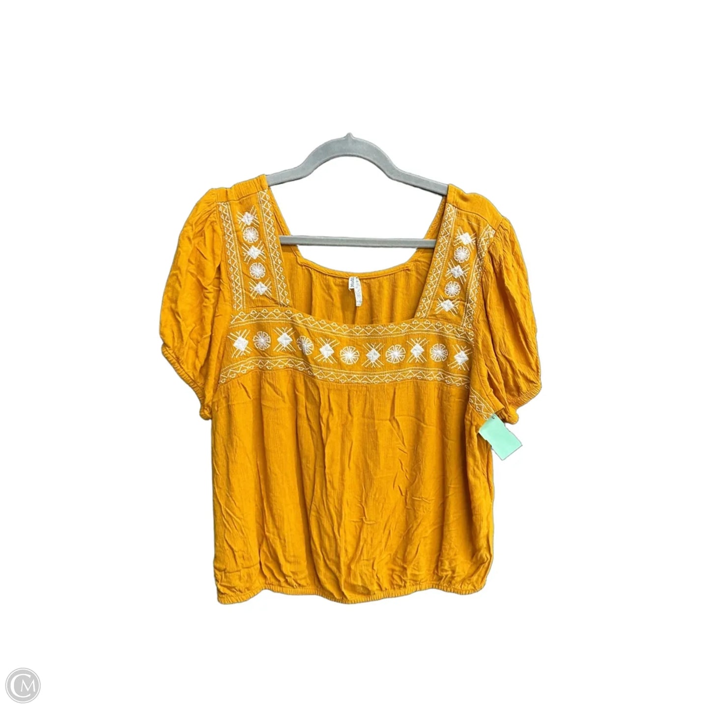 Top Short Sleeve By Mudd In Orange, Size: M