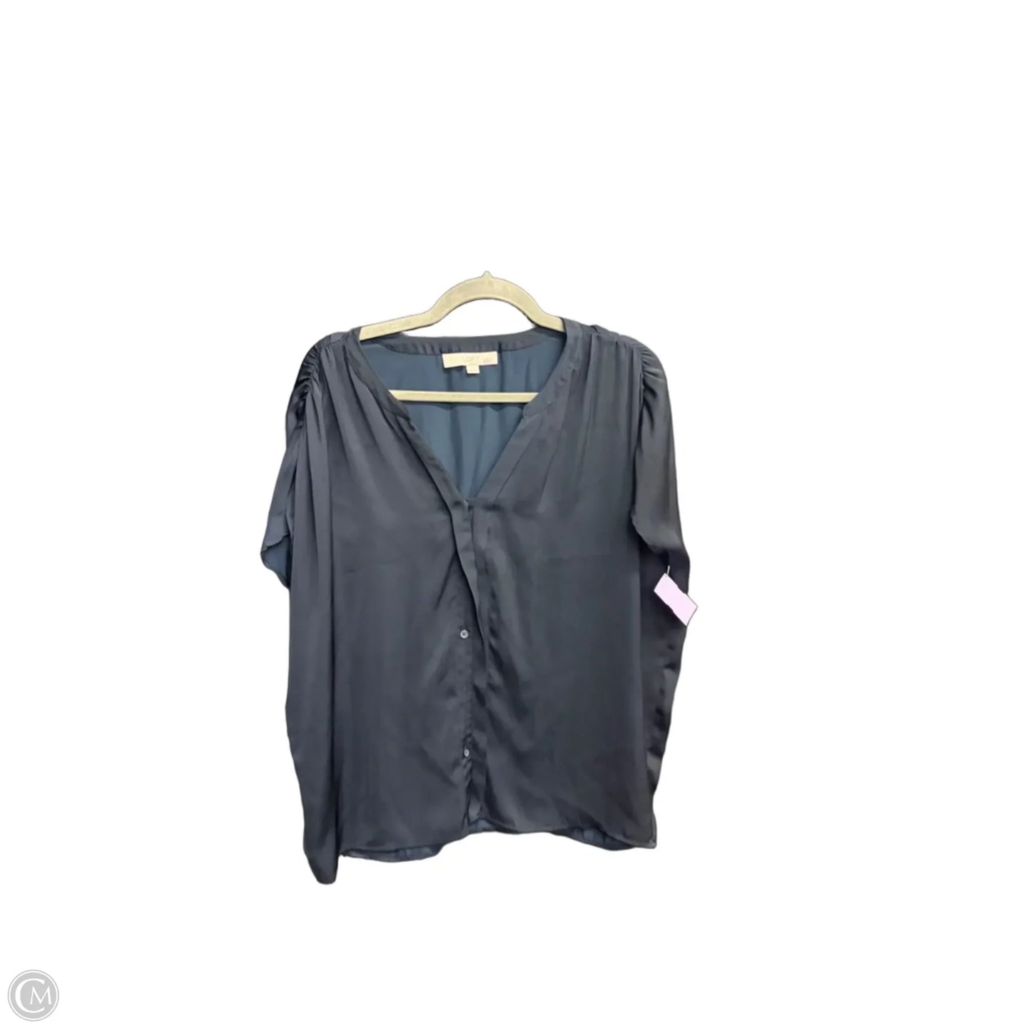 Top Short Sleeve By Loft In Black, Size: M