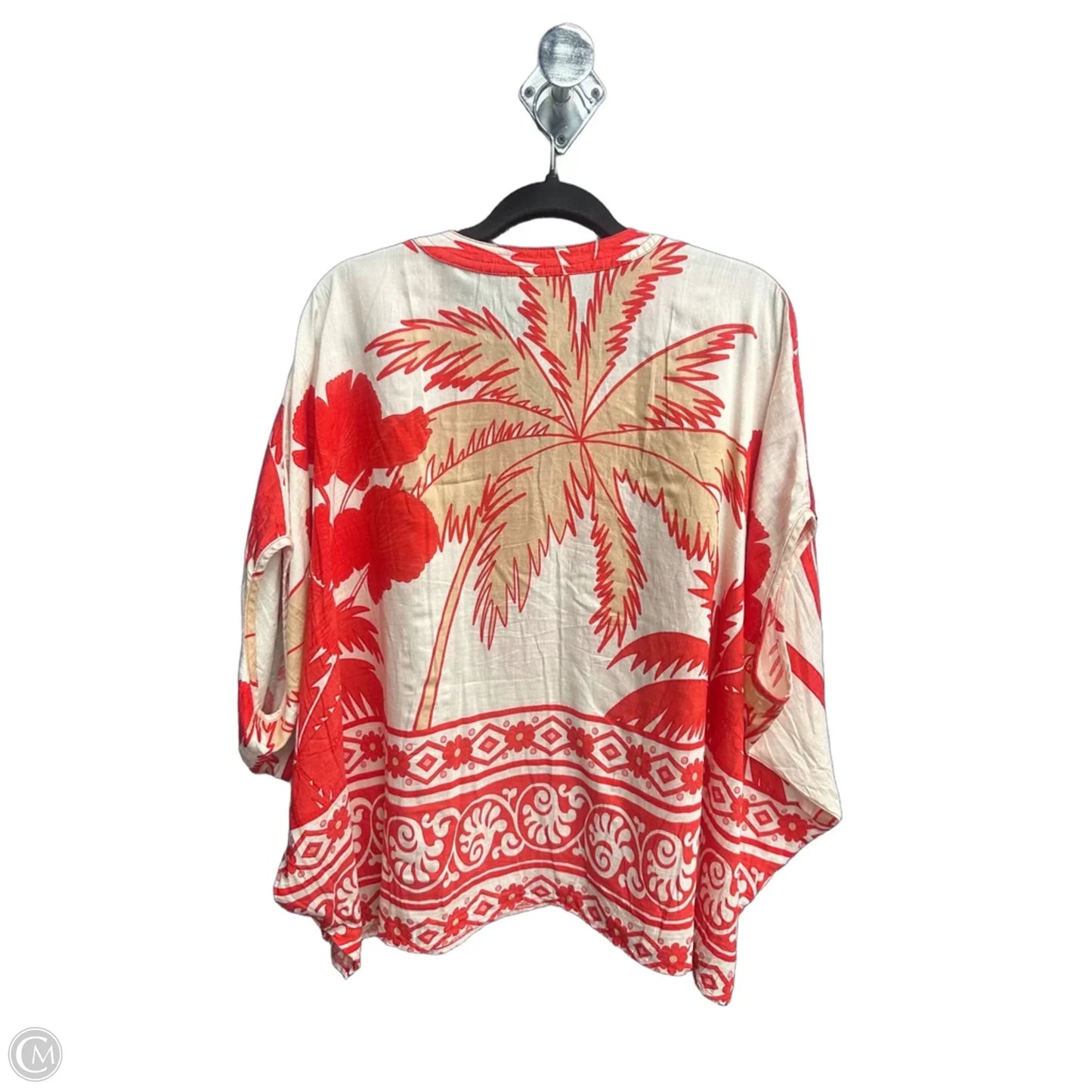 Top Short Sleeve By Gigio In Red & White, Size: M