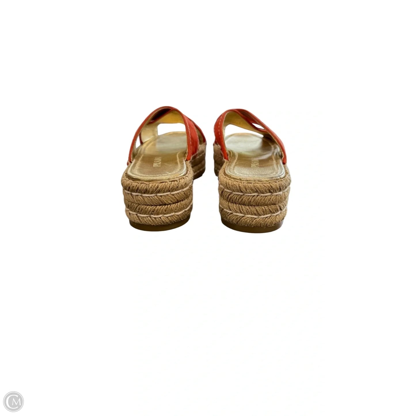 Shoes Luxury Designer By Prada In Red, Size: 9.5