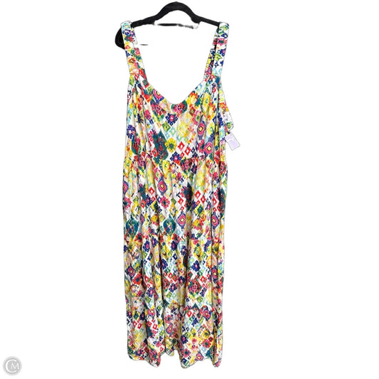 Dress Casual Midi By Terra & Sky In Floral Print, Size: 3x