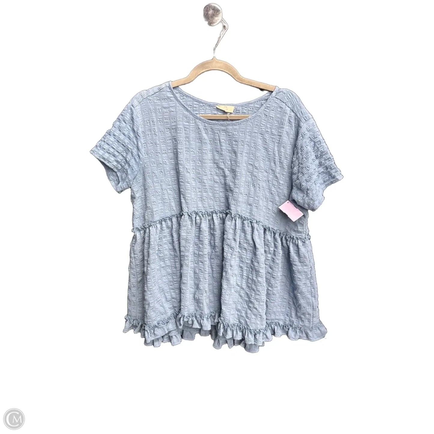 Top Short Sleeve By Entro In Blue, Size: S