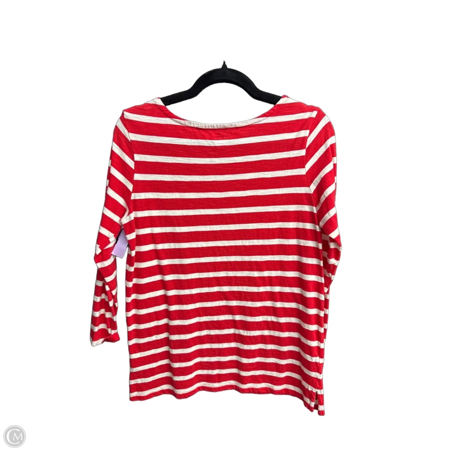 Top 3/4 Sleeve By Old Navy In Striped Pattern, Size: M