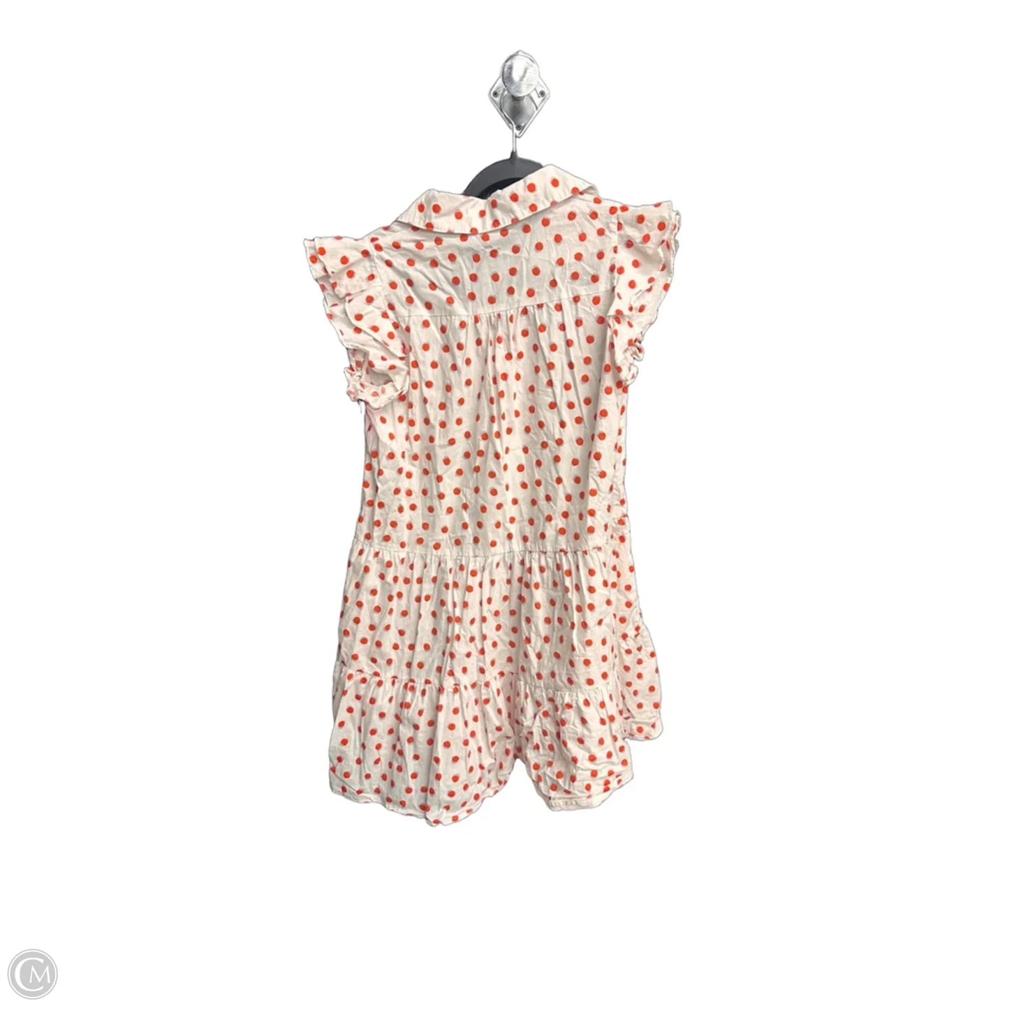 Dress Casual Short By Gigio In Orange & White, Size: S