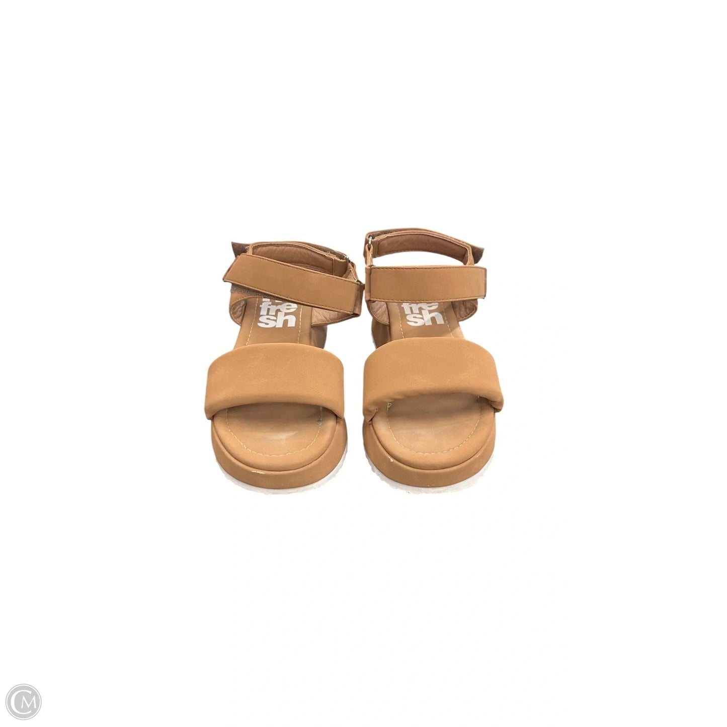 Sandals Heels Wedge By Refresh In Brown, Size: 7