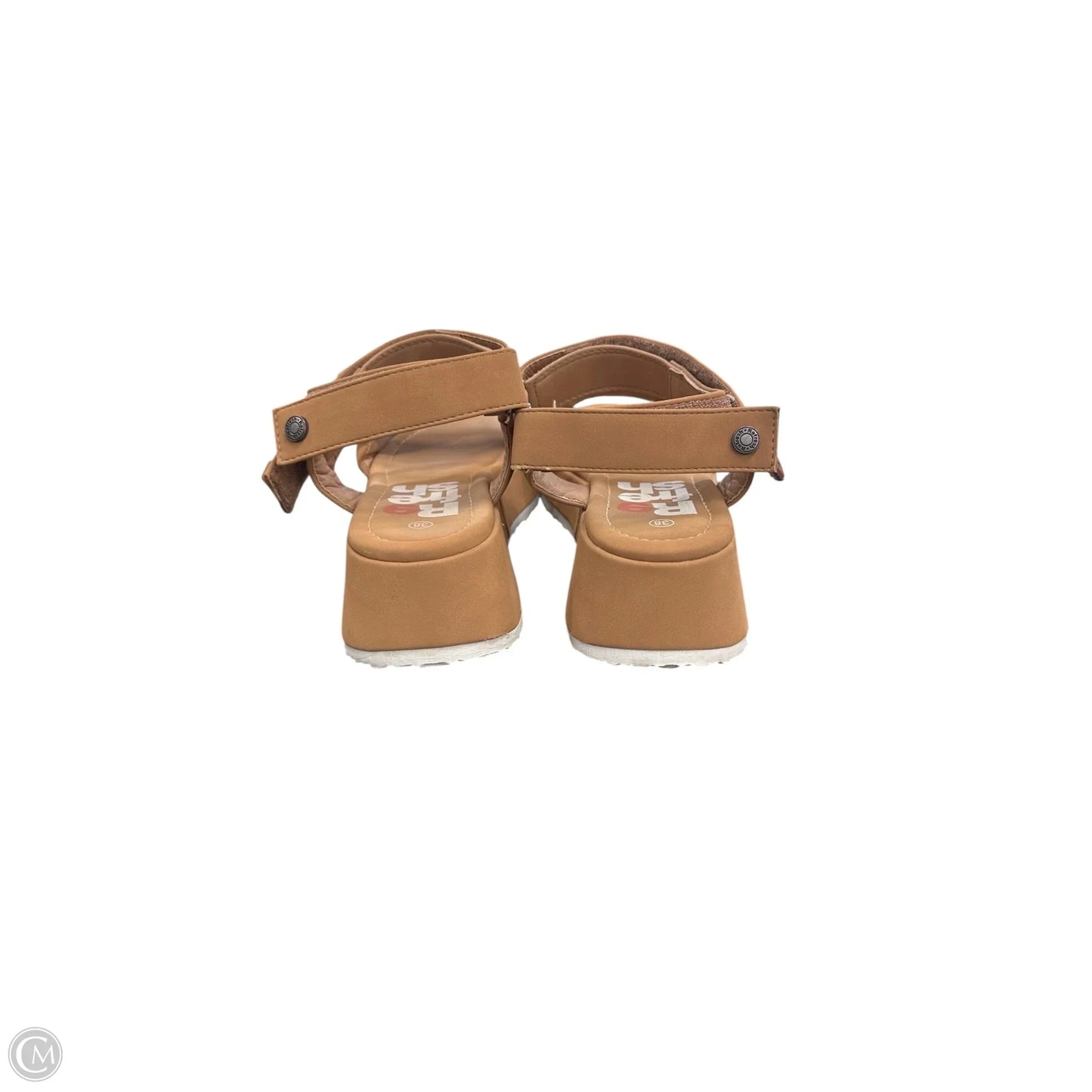 Sandals Heels Wedge By Refresh In Brown, Size: 7