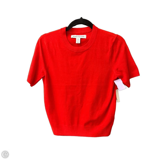 Top Short Sleeve By Amazon Essentials In Red, Size: S