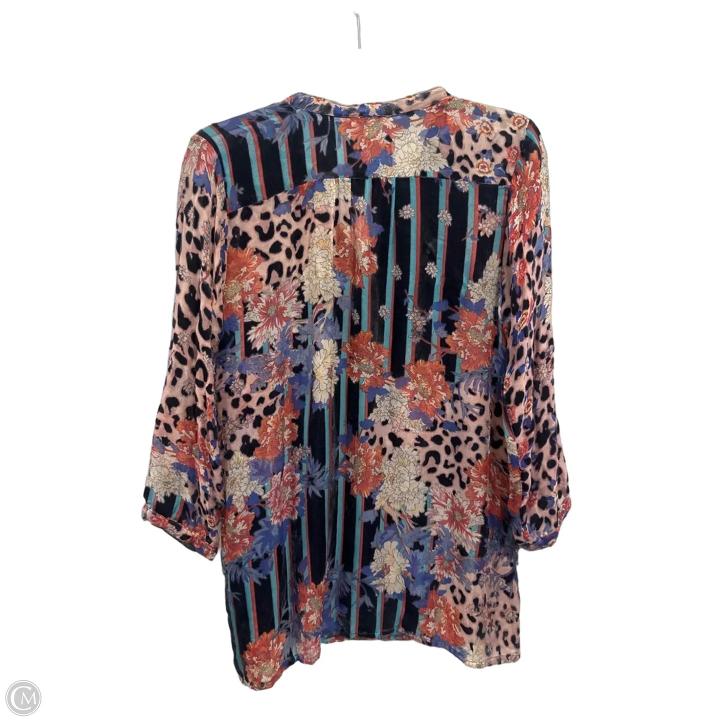 Top 3/4 Sleeve By Johnny Was In Floral Print, Size: Xs