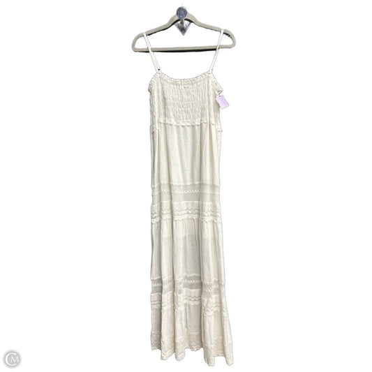 Dress Casual Maxi By Earthbound In Cream, Size: Xl