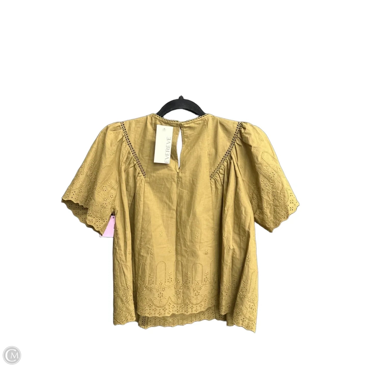 Top Short Sleeve By Evereve In Green, Size: M