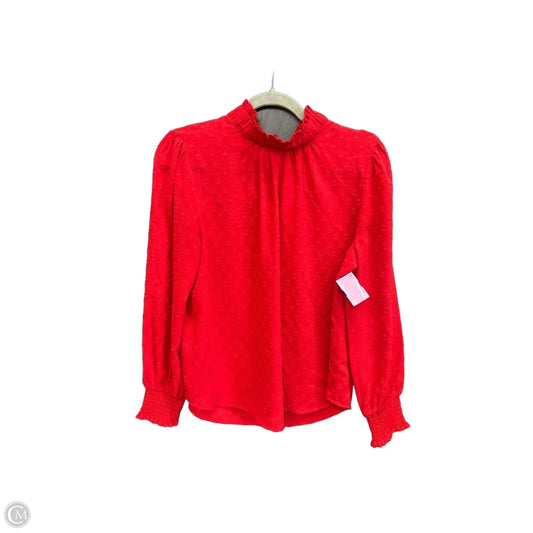 Top Long Sleeve By Loft In Red, Size: Mp