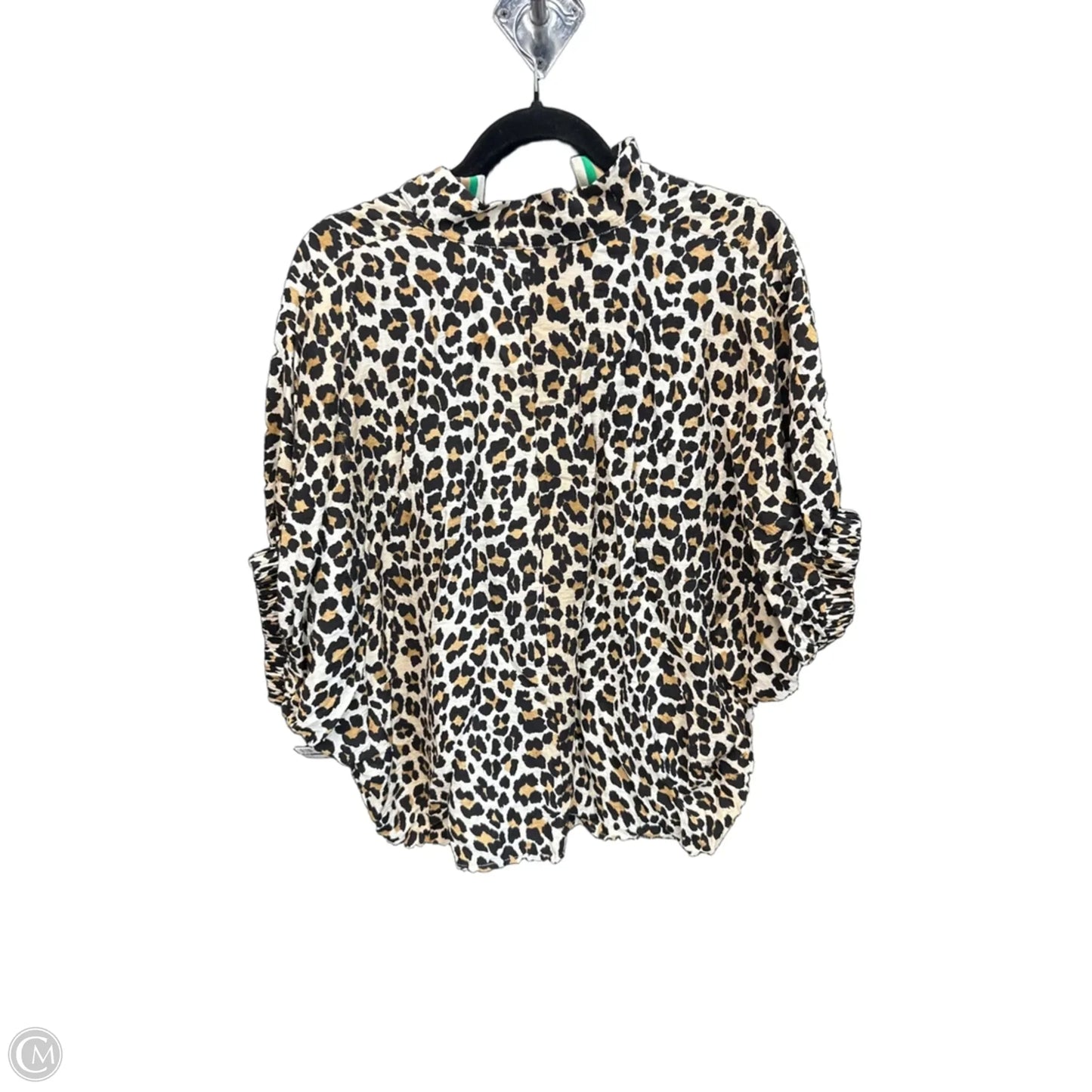 Top Short Sleeve By Entro In Leopard Print, Size: S