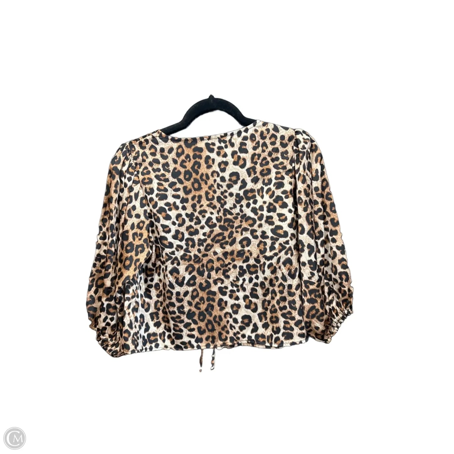 Top 3/4 Sleeve By Vici In Leopard Print, Size: S