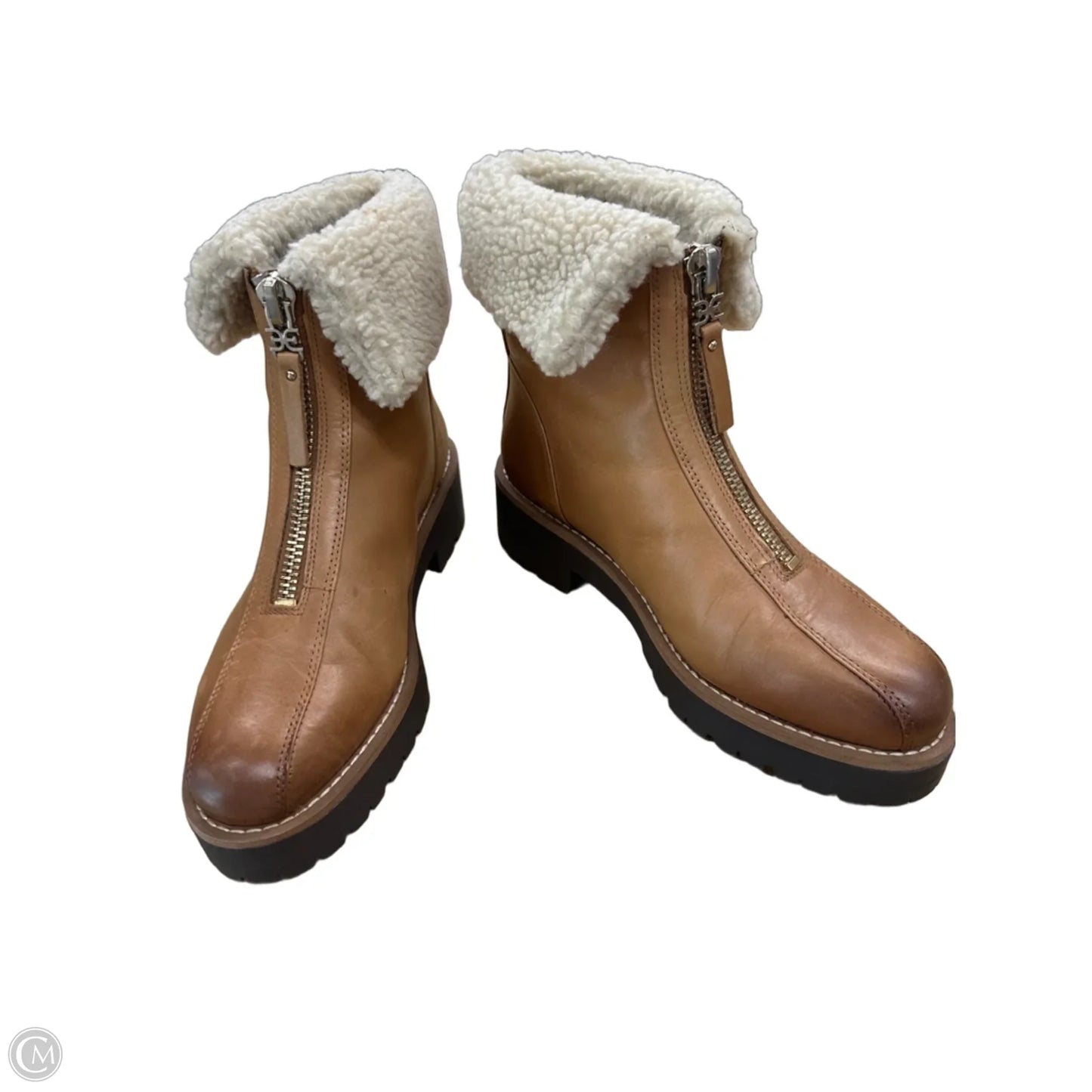 Boots Ankle Flats By Sam Edelman In Brown, Size: 6.5