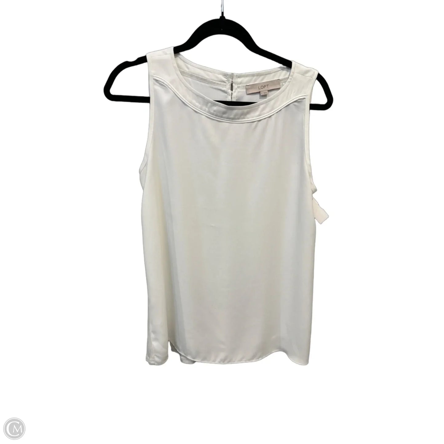 Top Sleeveless By Loft In White, Size: S